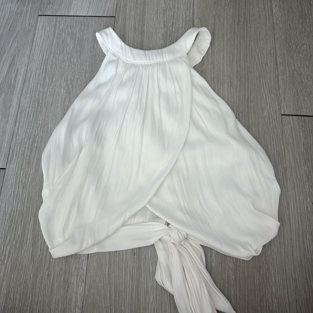 Etiquette Elegant White Halter Top